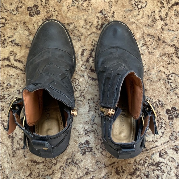 Gold buckle black Report booties - Picture 5 of 6